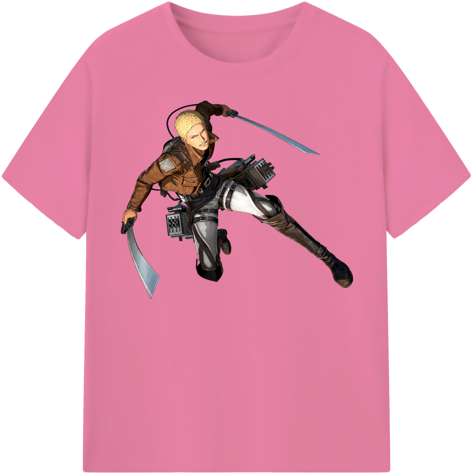 （画像用） 進撃の巨人 ライナー・ブラウン Attack on Titan Reiner Braun 綿100％半袖Tシャツ（フロントプリント）